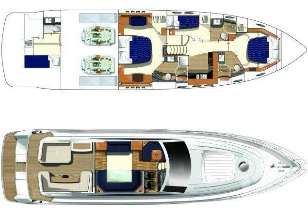 Продажа моторной яхты Princess V65 Sport Yacht '2008 в Одессе